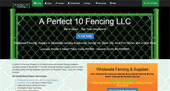 Desktop Screenshot of aperfect10fencing.com